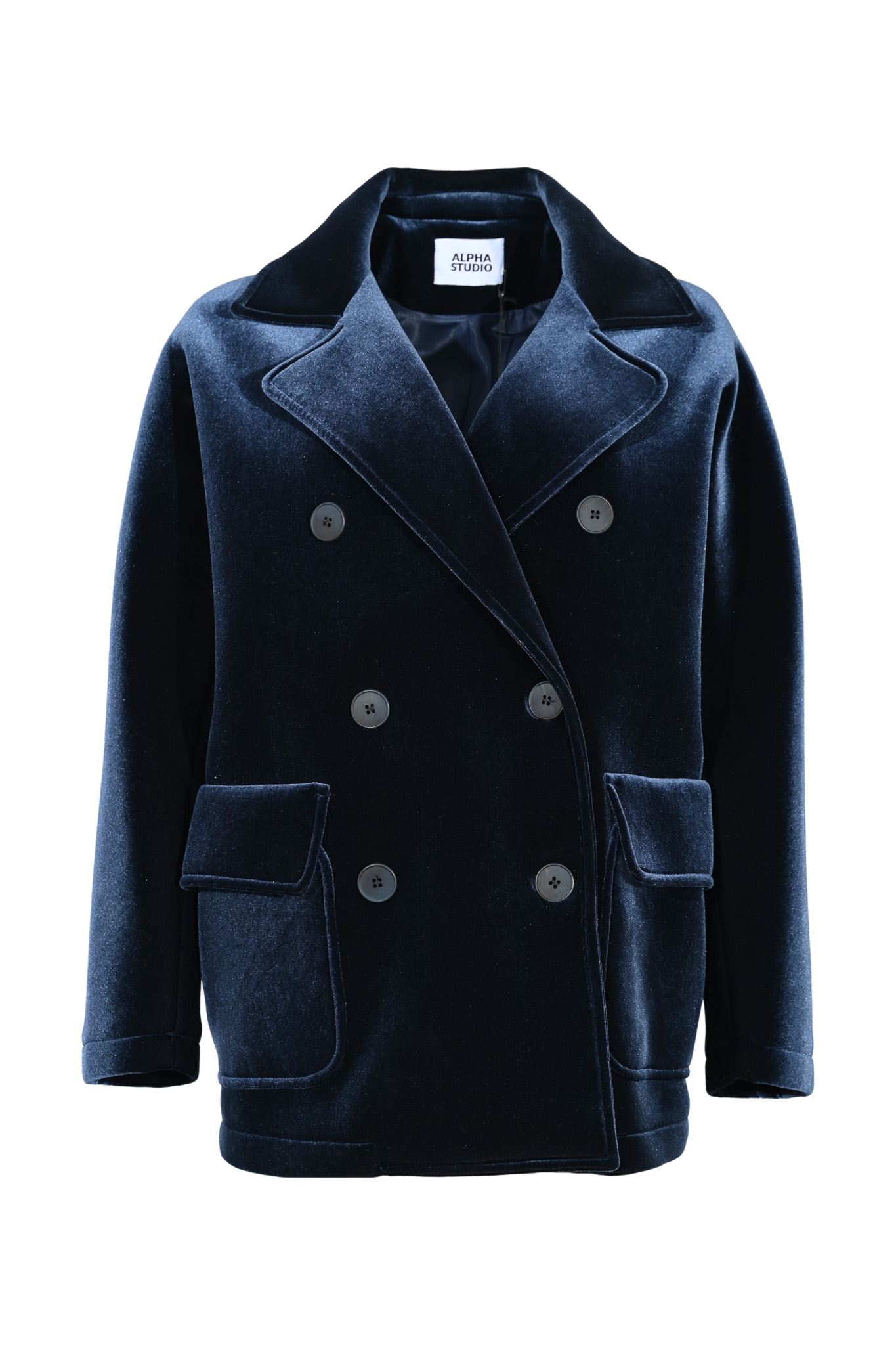 Cappotto Peacoat in velluto accoppiato Alpha studio AD-4730N 2001