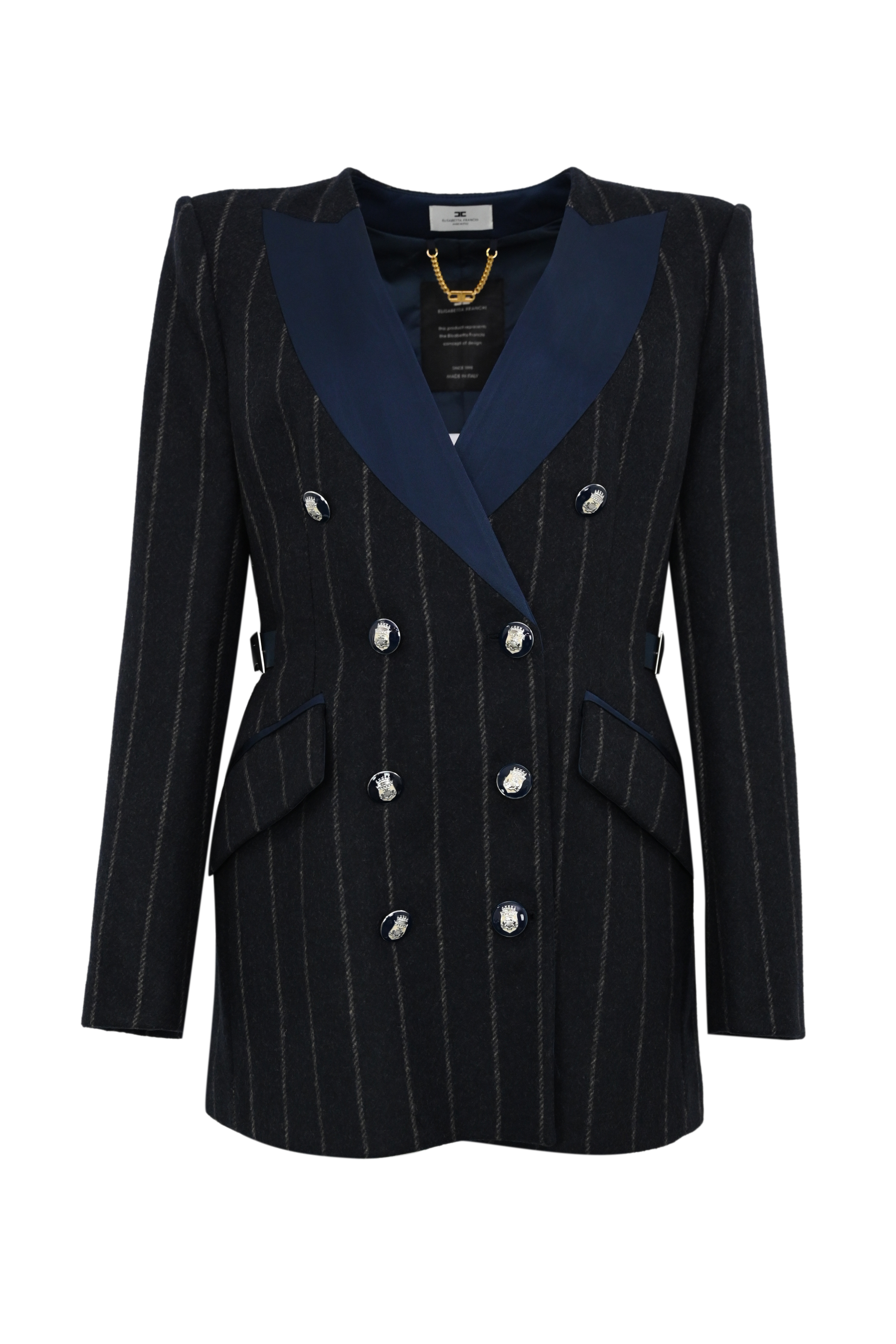 Elisabetta Franchi Cappotto Vestaglia Lana Elisabetta Franchi