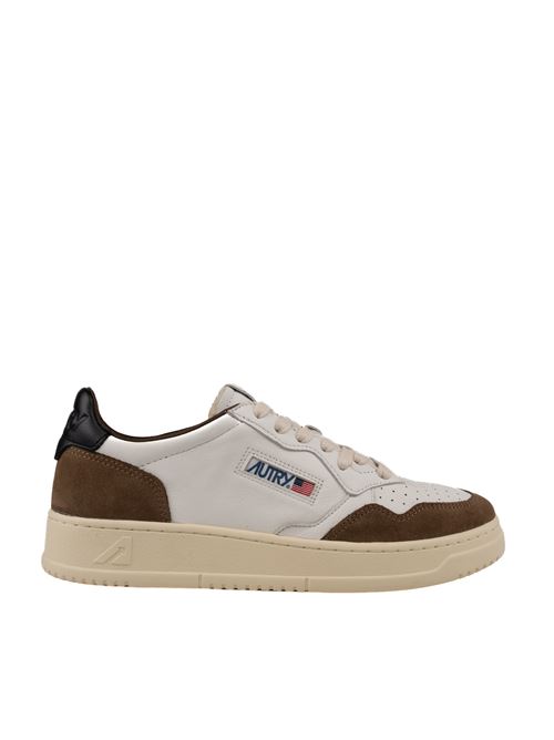 Sneakers Autry Medalist Low in pelle di capra e suede Bianco/Marrone AUTRY | AULMGS21