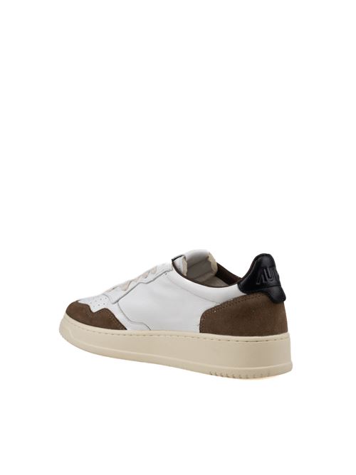 Sneakers Autry Medalist Low in pelle di capra e suede Bianco/Marrone AUTRY | AULMGS21