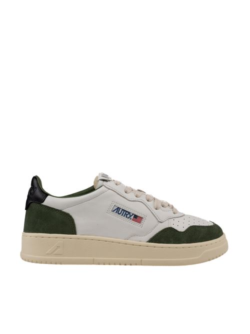 Sneakers Autry Medalist Low in pelle di capra e suede Bianco/Verde AUTRY | AULMGS22