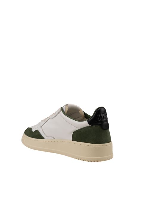 Sneakers Autry Medalist Low in pelle di capra e suede Bianco/Verde AUTRY | AULMGS22