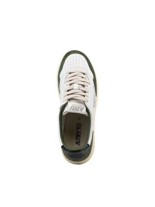 Sneakers Autry Medalist Low in pelle di capra e suede Bianco/Verde AUTRY | AULMGS22