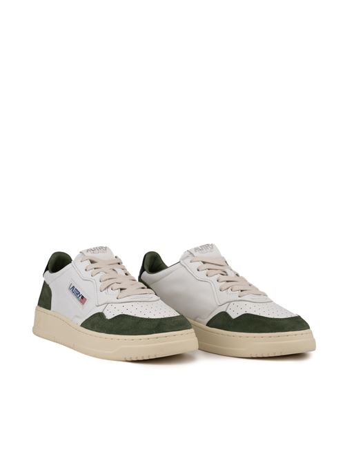 Sneakers Autry Medalist Low in pelle di capra e suede Bianco/Verde AUTRY | AULMGS22