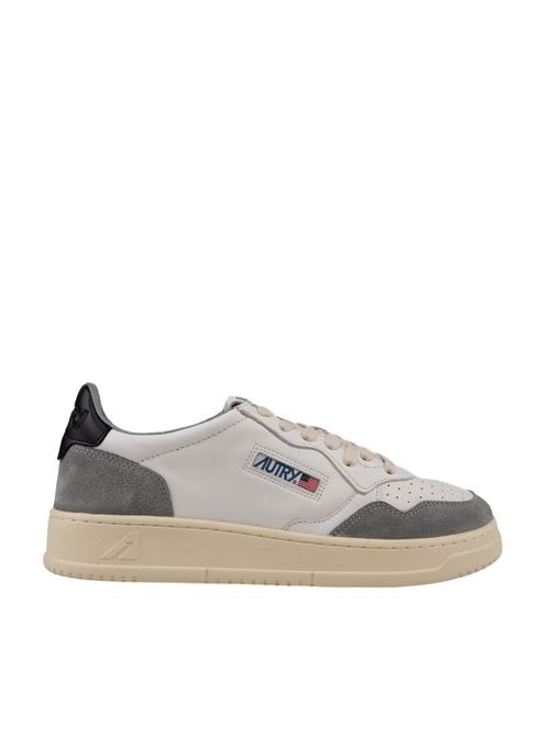 Sneakers Autry Medalist Low in pelle di capra e suede Bianco/Grigio AUTRY | AULMGS23