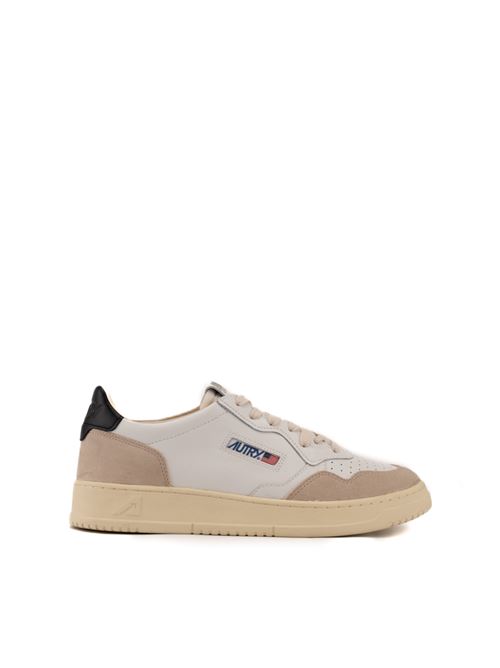 Sneakers Autry Medalist Low in pelle e suede Bianco/Nero AUTRY | AULMLS21