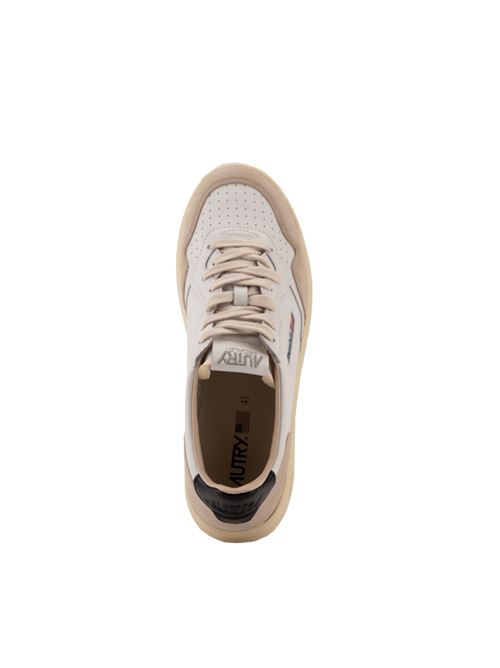 Sneakers Autry Medalist Low in pelle e suede Bianco/Nero AUTRY | AULMLS21