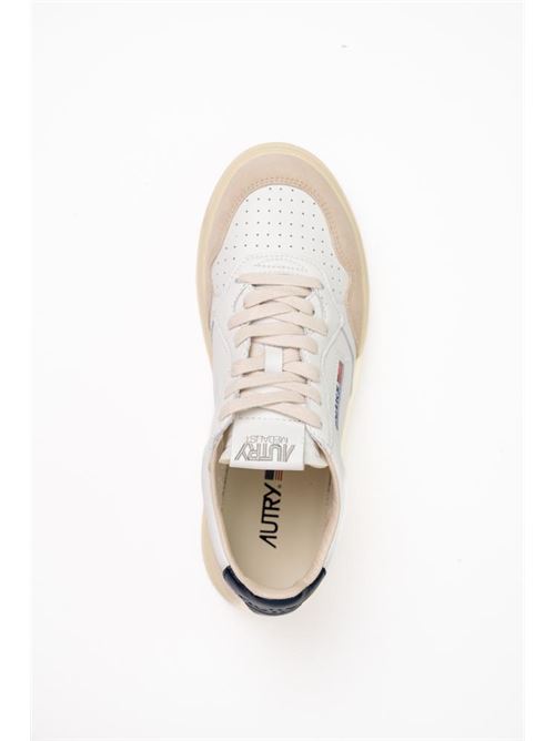 Sneakers Autry Medalist Low in pelle e suede Bianco/Blu AUTRY | AULMLS28