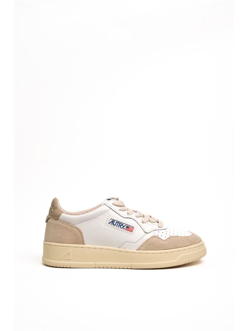 Sneakers Autry Medalist Low in pelle e suede Bianco/Pepper AUTRY | AULMLS58