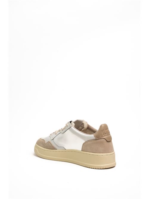 Sneakers Autry Medalist Low in pelle e suede Bianco/Pepper AUTRY | AULMLS58