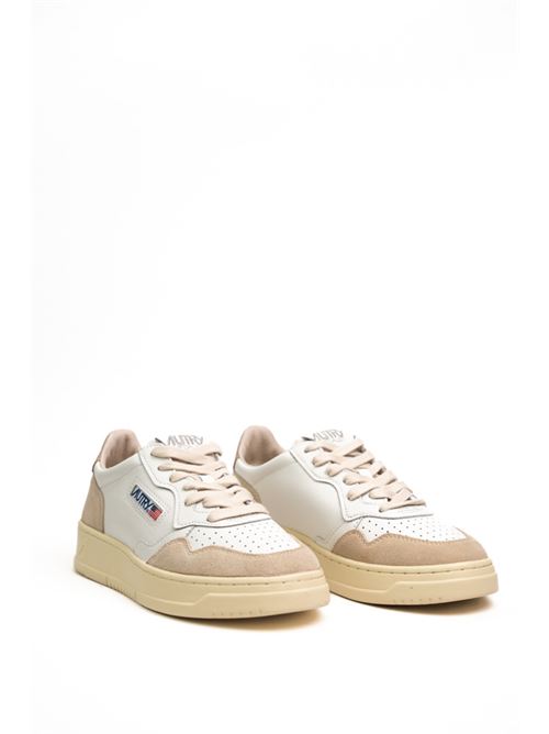 Sneakers Autry Medalist Low in pelle e suede Bianco/Pepper AUTRY | AULMLS58