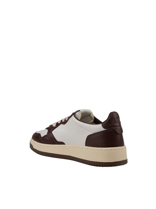 Sneakers Autry Medalist Low in pelle bicolor White/Chestnut AUTRY | AULMWB46