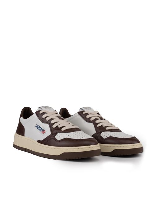 Sneakers Autry Medalist Low in pelle bicolor White/Chestnut AUTRY | AULMWB46