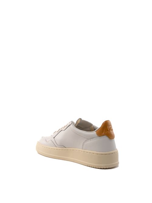 Sneakers Autry Medalist Low in pelle Bianco/Miele AUTRY | AULWLL70