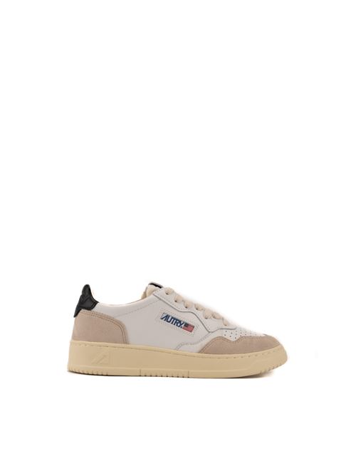 Sneakers Autry Medalist Low in pelle e suede Bianco/Nero AUTRY | AULWLS21