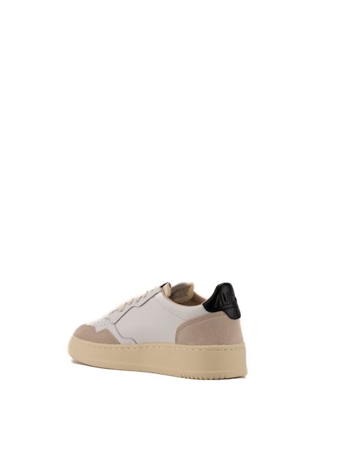 Sneakers Autry Medalist Low in pelle e suede Bianco/Nero AUTRY | AULWLS21