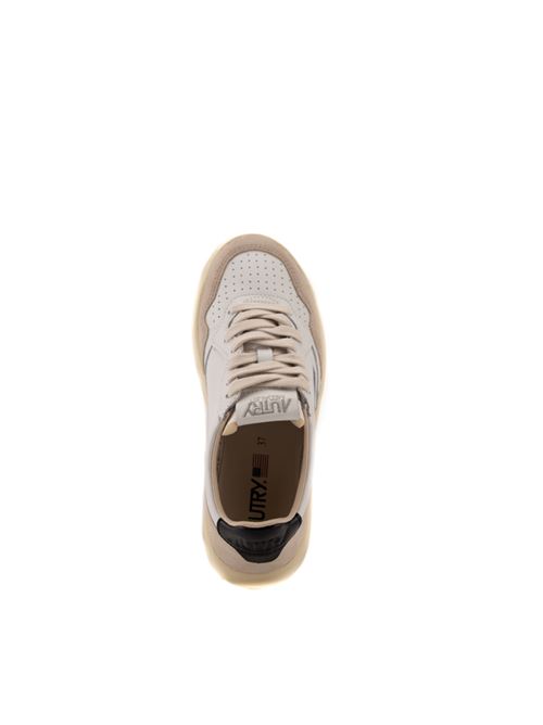 Sneakers Autry Medalist Low in pelle e suede Bianco/Nero AUTRY | AULWLS21