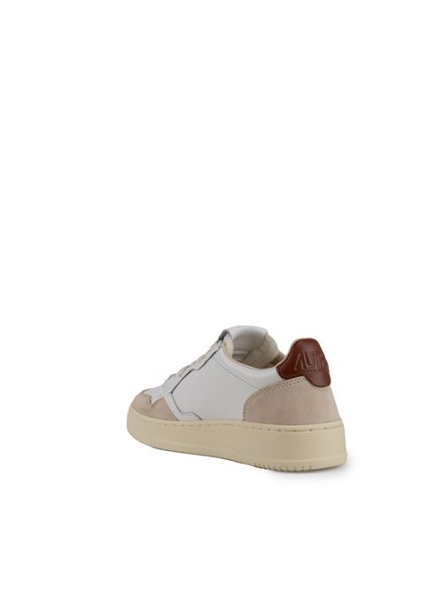 Sneakers Autry Medalist Low in pelle e suede White/Coconut AUTRY | AULWLS72