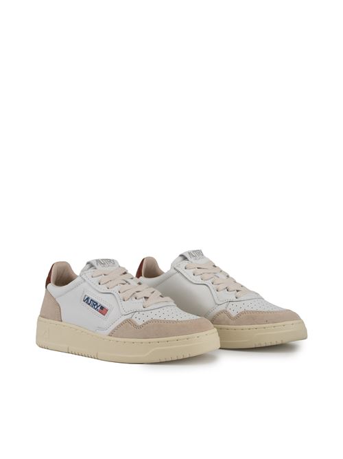 Sneakers Autry Medalist Low in pelle e suede White/Coconut AUTRY | AULWLS72