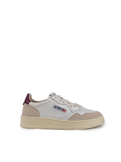 Sneakers Medalist Low in pelle e suede White/Raspberry AUTRY | AULWLS73