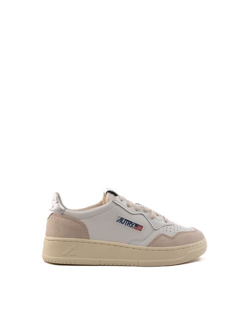 Sneakers Autry Medalist Low in pelle e suede Bianco/Silver AUTRY | AULWLS74