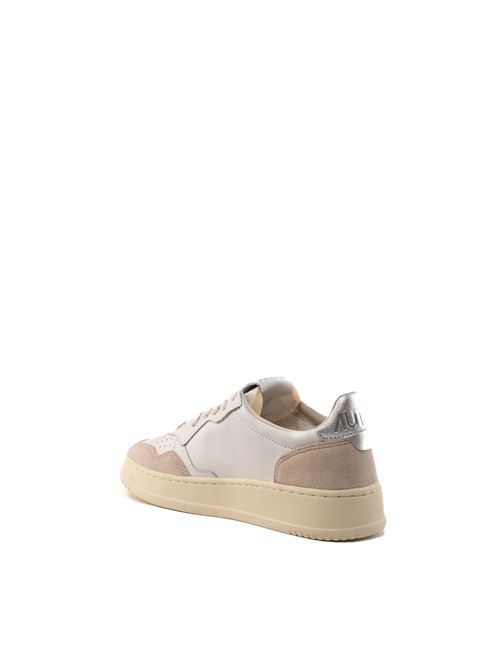 Sneakers Autry Medalist Low in pelle e suede Bianco/Silver AUTRY | AULWLS74