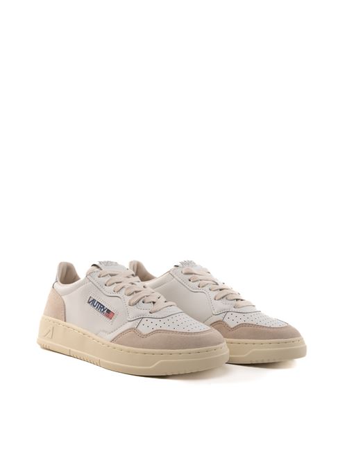 Sneakers Autry Medalist Low in pelle e suede Bianco/Silver AUTRY | AULWLS74