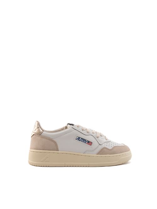 Sneakers Autry Medalist Low in pelle e suede Bianco/Gold AUTRY | AULWLS75