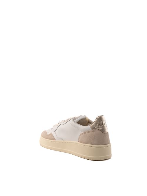 Sneakers Autry Medalist Low in pelle e suede Bianco/Gold AUTRY | AULWLS75