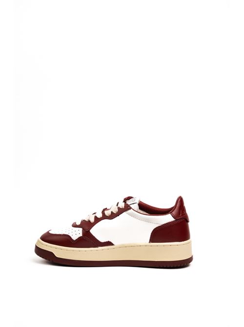 Sneakers Autry Medalist Low in pelle bicolor Bianco/Vino AUTRY | AULWWB35