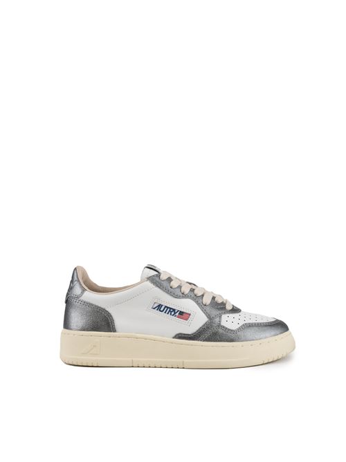 Sneakers Medalist Low in pelle bicolor White/Silver AUTRY | AULWWB44