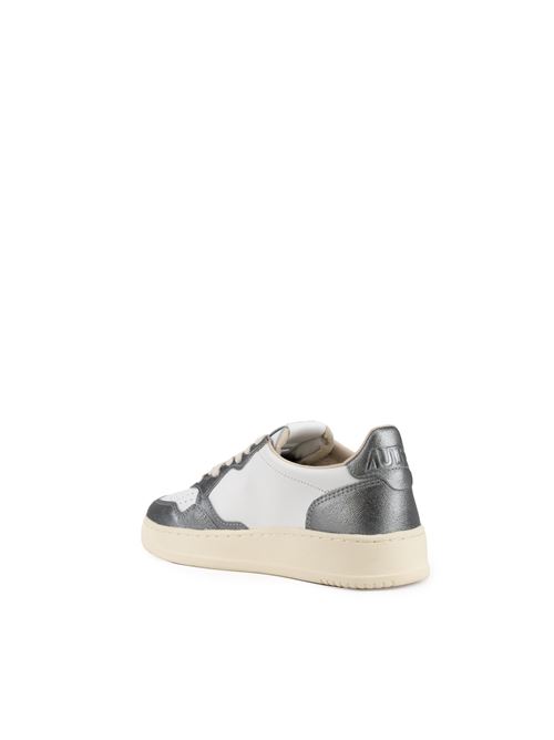 Sneakers Medalist Low in pelle bicolor White/Silver AUTRY | AULWWB44