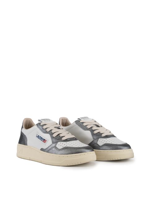 Sneakers Medalist Low in pelle bicolor White/Silver AUTRY | AULWWB44