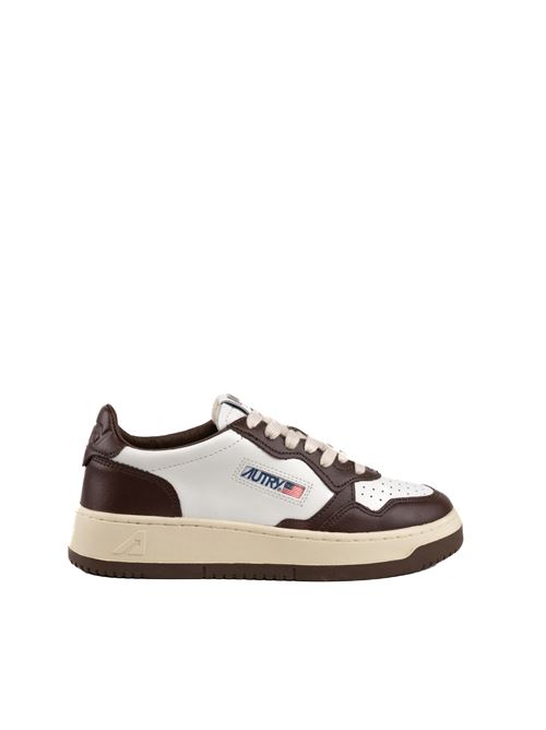 Sneakers Autry Medalist Low in pelle bicolor White/Chestnut AUTRY | AULWWB46