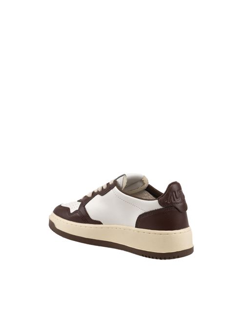 Sneakers Autry Medalist Low in pelle bicolor White/Chestnut AUTRY | AULWWB46