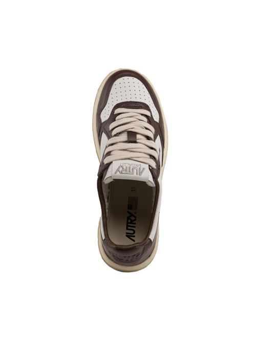 Sneakers Autry Medalist Low in pelle bicolor White/Chestnut AUTRY | AULWWB46