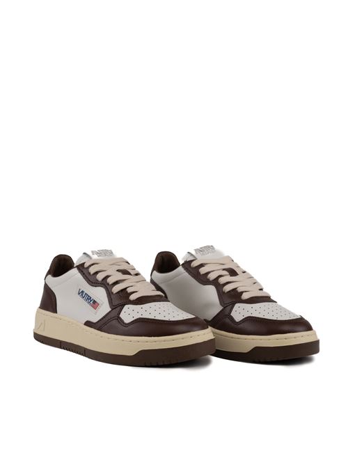 Sneakers Autry Medalist Low in pelle bicolor White/Chestnut AUTRY | AULWWB46