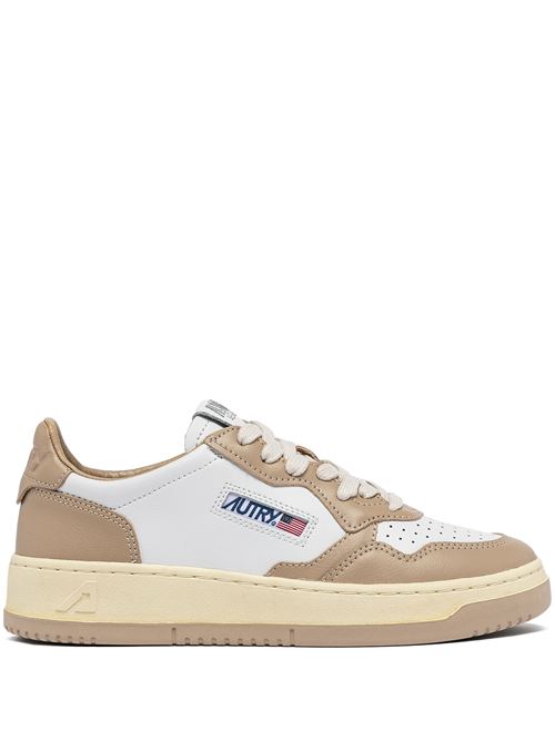 Sneakers Autry Medalist Low in pelle bicolor White/Beige AUTRY | AULWWB51