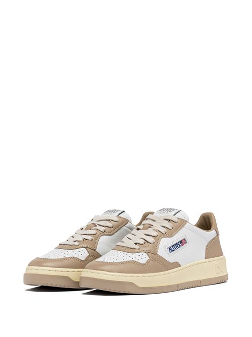 Sneakers Autry Medalist Low in pelle bicolor White/Beige AUTRY | AULWWB51