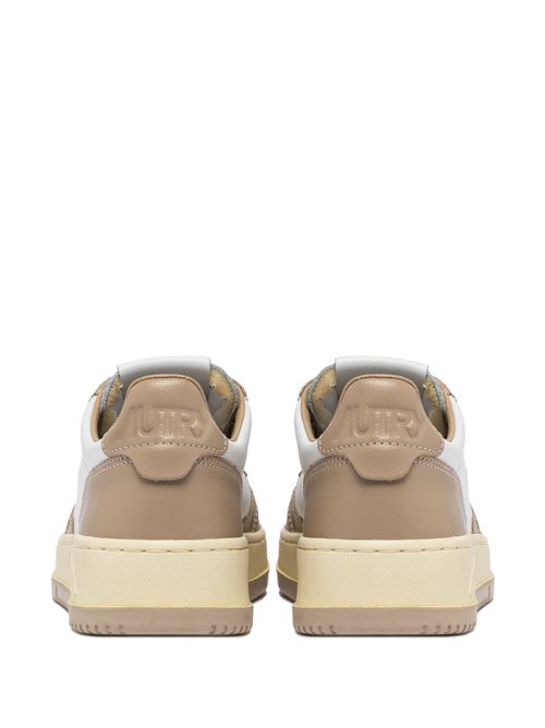 Sneakers Autry Medalist Low in pelle bicolor White/Beige AUTRY | AULWWB51