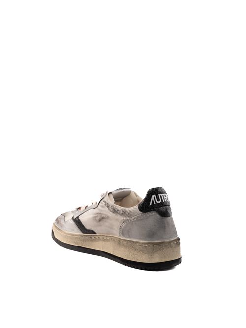 Sneakers Autry Medalist Low Super vintage in pelle e tessuto Silver/White AUTRY | AVLMMS13