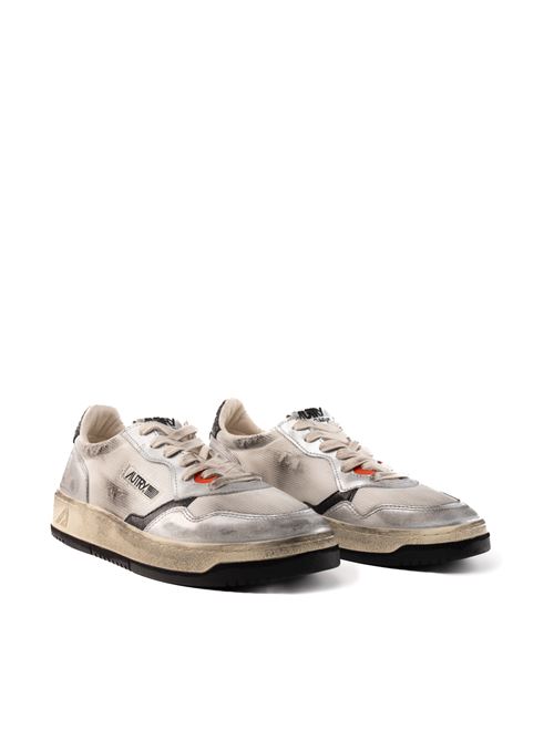 Sneakers Autry Medalist Low Super vintage in pelle e tessuto Silver/White AUTRY | AVLMMS13