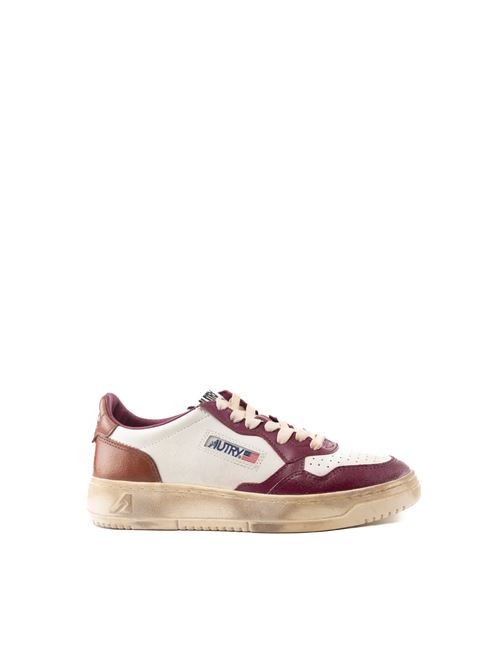 Sneakers Autry Medalist Low Super vintage in pelle bianca/viola AUTRY | AVLWSV40