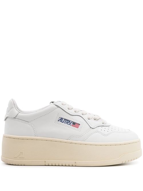 Sneakers Autry Medalist Platform in pelle Bianco/ AUTRY | PTLWLL15