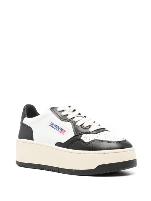 Sneakers Autry Medalist Platform in pelle Bianco/Nero AUTRY | PTLWWB01