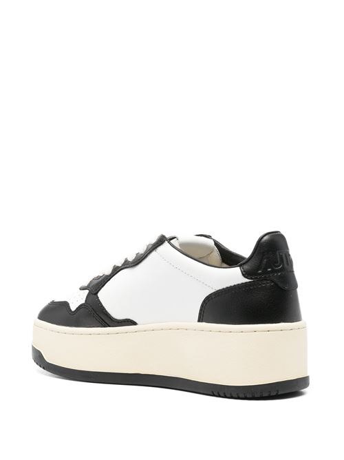 Sneakers Autry Medalist Platform in pelle Bianco/Nero AUTRY | PTLWWB01