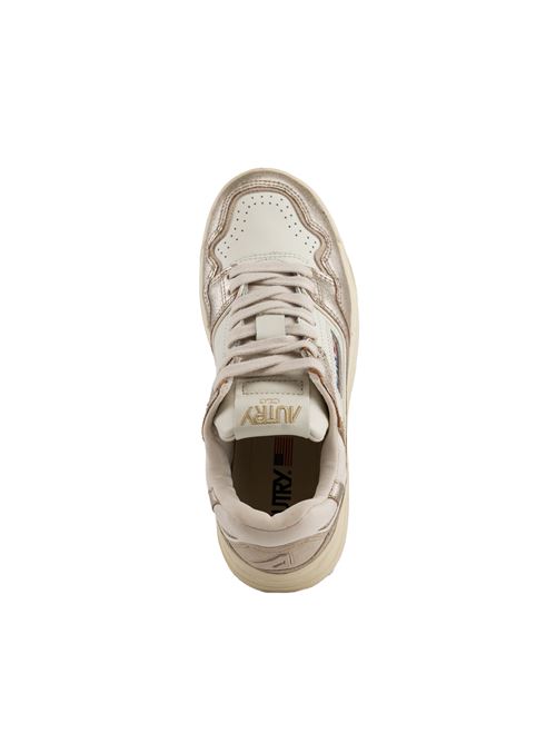 Sneakers CLC in pelle metal White/Gold AUTRY | ROLWMB01