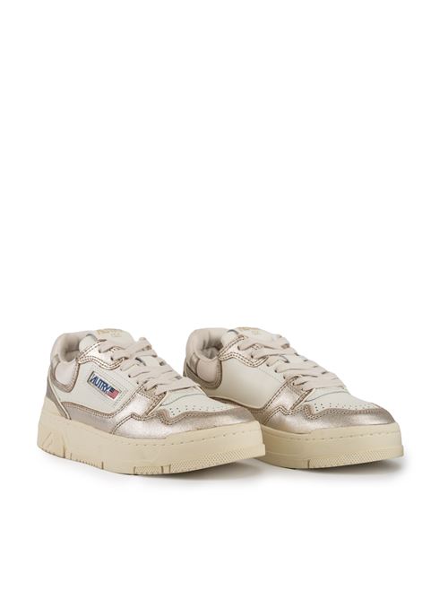 Sneakers CLC in pelle metal White/Gold AUTRY | ROLWMB01