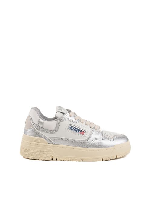 Sneakers Autry CLC in pelle metal White/Silver AUTRY | ROLWMB02