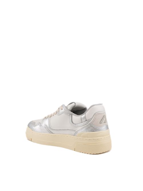 Sneakers Autry CLC in pelle metal White/Silver AUTRY | ROLWMB02